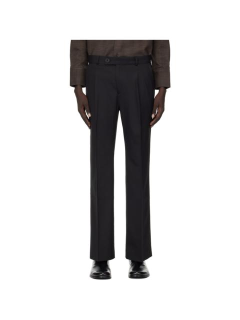 ERNEST W. BAKER Black Pleated Straight Fit Trousers