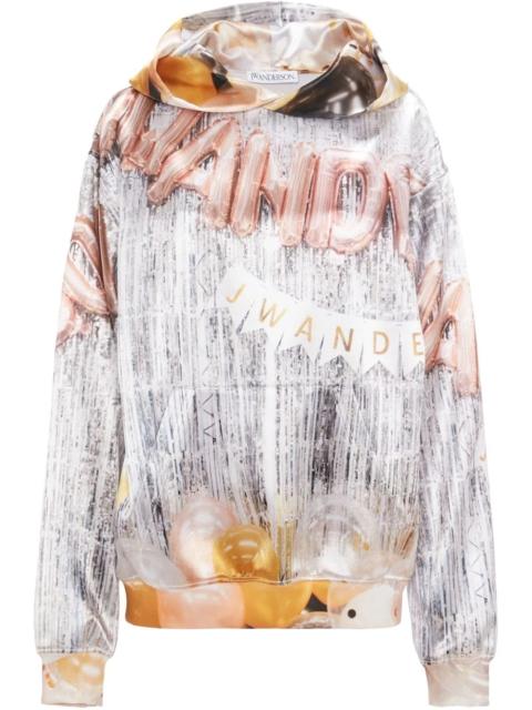 JW Anderson logo-print long-sleeve hoodie