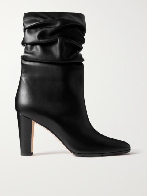 Manolo Blahnik Calasso 90 Leather Ankle Boots