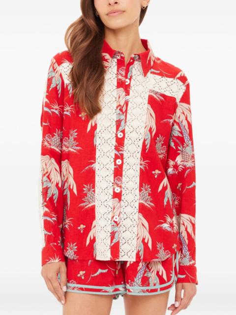 THE UPSIDE Palma collared printed shirt