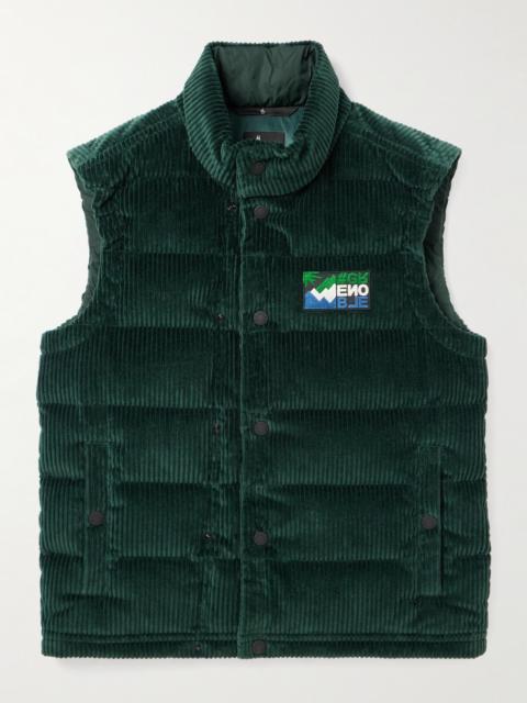 Moncler Grenoble Jantzen Logo-Appliquéd Stretch-Cotton Corduroy Down Gilet
