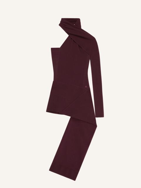 courrèges SCARF RIB DRESS