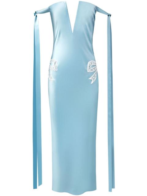Alejandra Alonso Rojas tied-sleeve strapless dress