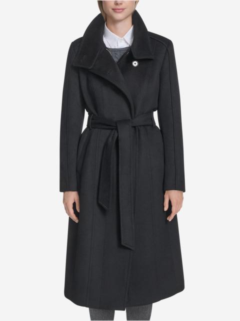 COLE HAAN Women's Slick Wool Belted Coat