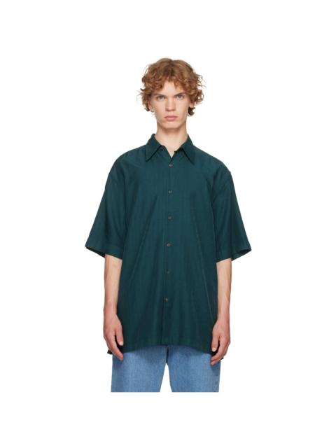 Dries Van Noten Green Floral Shirt