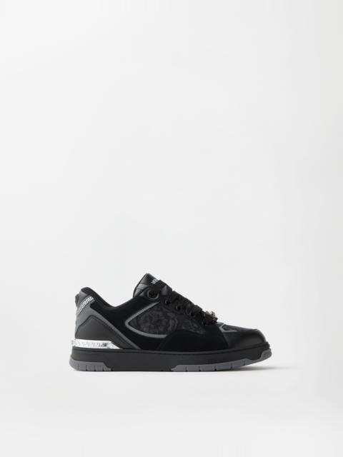 VERSACE Biggie Basket Jacquard Leather Sneakers