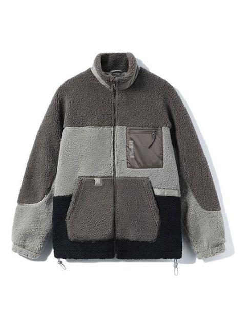 Li-Ning BadFive Logo Color Block Polar Fleece Jacket 'Grey' AFDR703-5