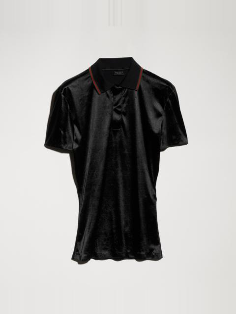 GUCCI Stretch satin jersey polo shirt