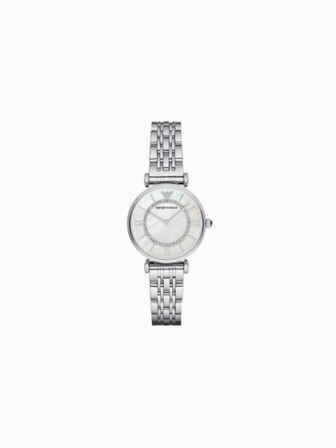 EMPORIO ARMANI WOMEN'S TWO-HAND STAINLESS STEEL WATCH