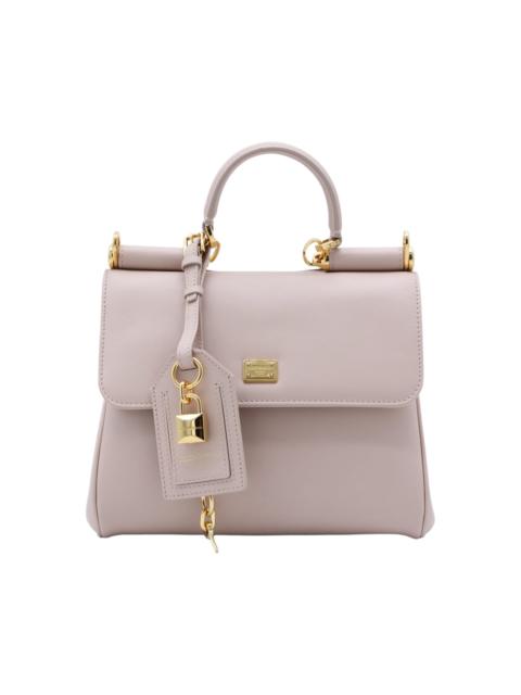 Dolce & Gabbana Nude Leather My Sicily Medium Top Handle Bag