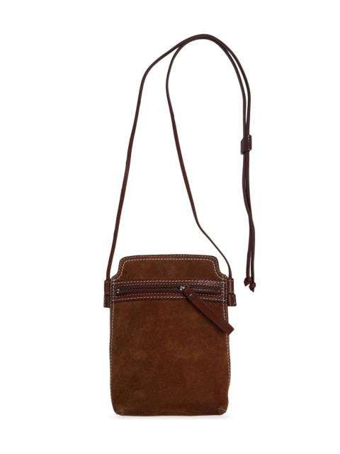 Dries Van Noten Men's Suede Crossbody Bag - Tan
