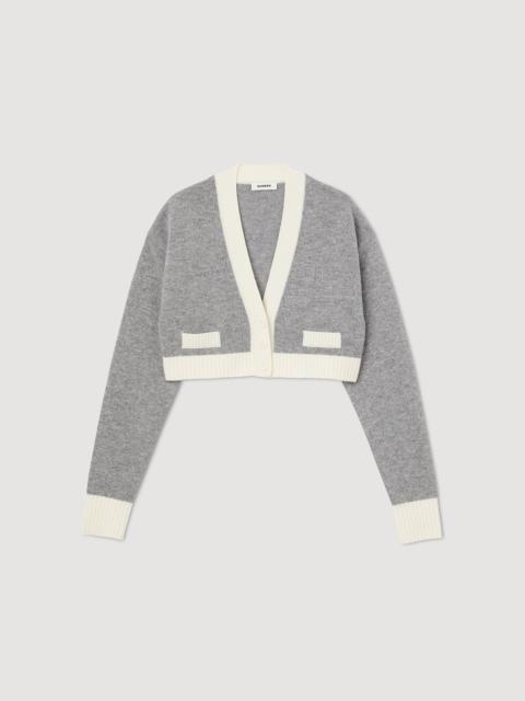 Sandro Cropped knitted cardigan