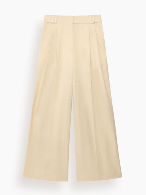 Another Tomorrow Pleated Trouser in Sand