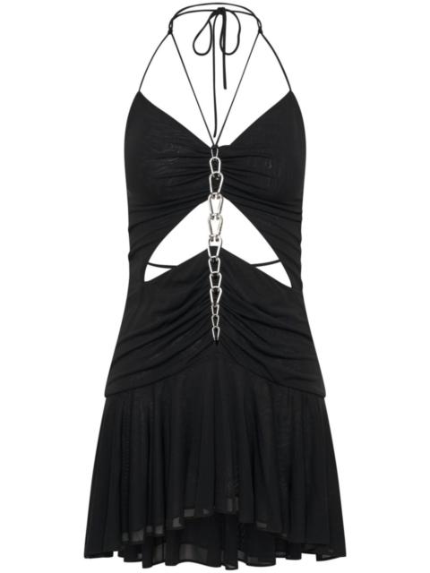 Black Gradient Chain Mini Dress