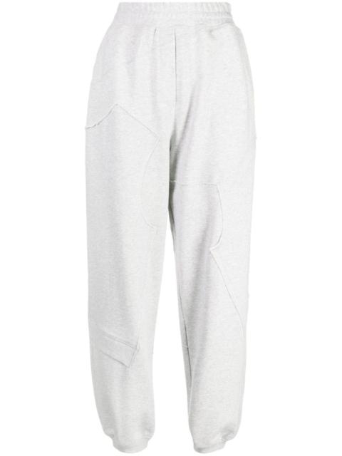 panelled cotton track pants