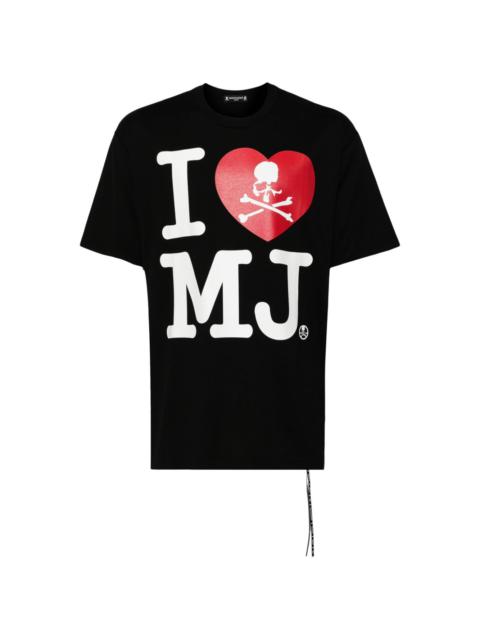 mastermind JAPAN I Love MJ-print cotton T-shirt