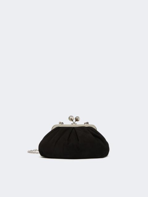 WEEKEND Max Mara Small suede Pasticcino Bag - BLACK