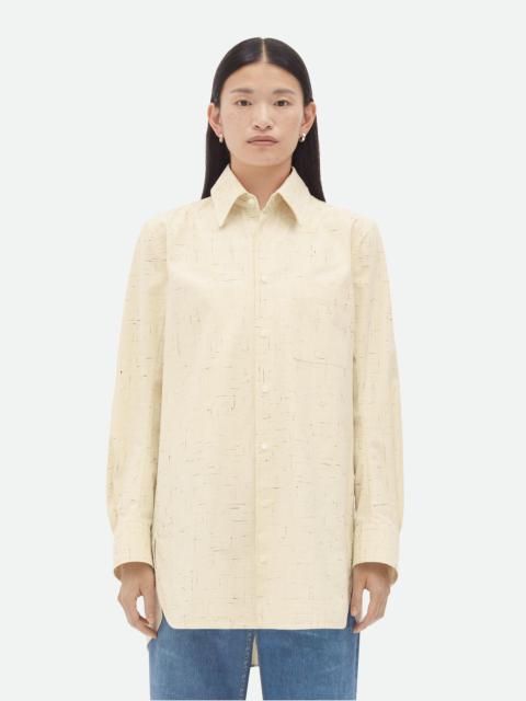 Bottega Veneta Textured Criss-Cross Cotton Shirt