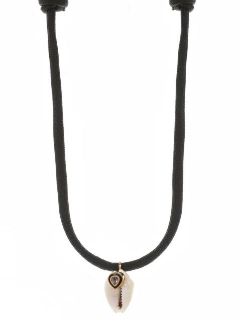 DEZSO Brown Diamond Cowrie Shell Necklace