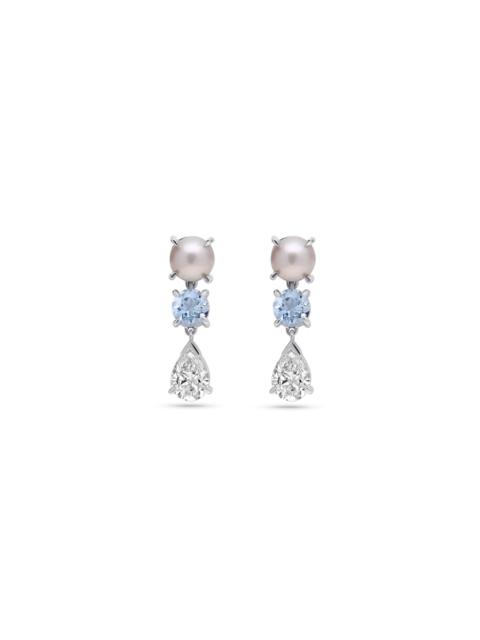 STONE AND STRAND LAB-Created Le Bleu Drop Earrings