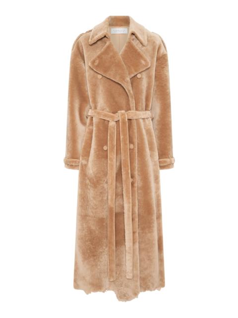 GABRIELA HEARST Tellus Trench Coat in Champagne Shearling