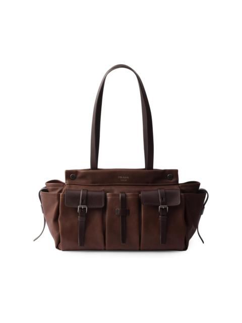 Prada Women's Route Large Leather Tote Bag - Brown