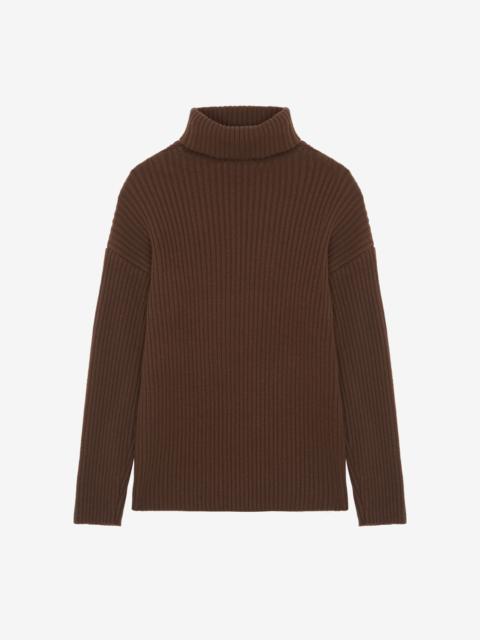 The Frankie Shop Thelma Ribbed Sweater Dress - Brown