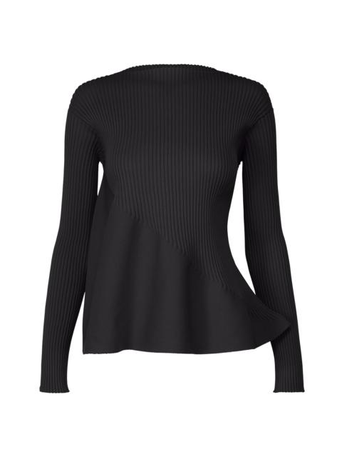 132 5. ISSEY MIYAKE CONTRAST KNIT TOP