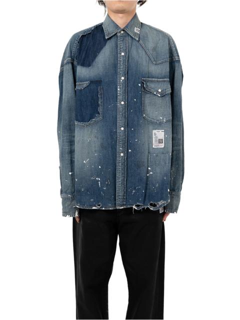 Maison MIHARAYASUHIRO Distressed Denim Shirt