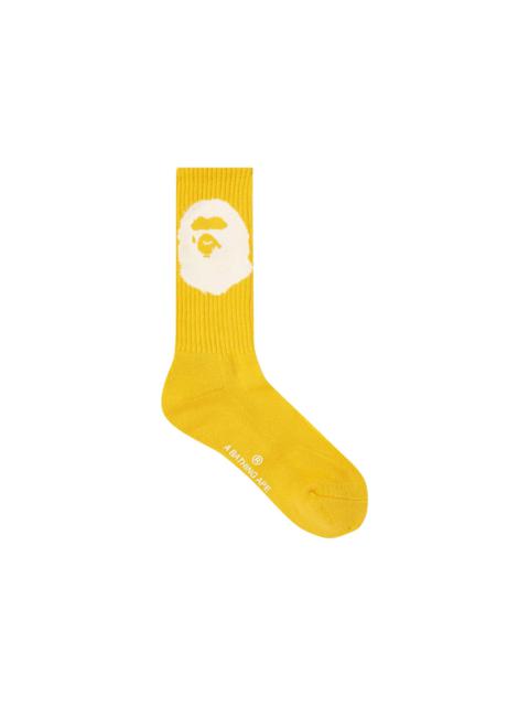 A BATHING APE® BAPE Big Ape Head Socks 'Yellow'