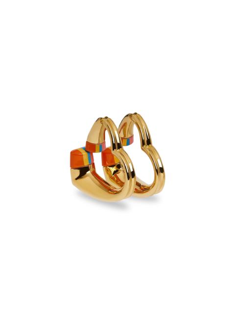 CASABLANCA Heart Hoop Earrings | Casablanca Paris