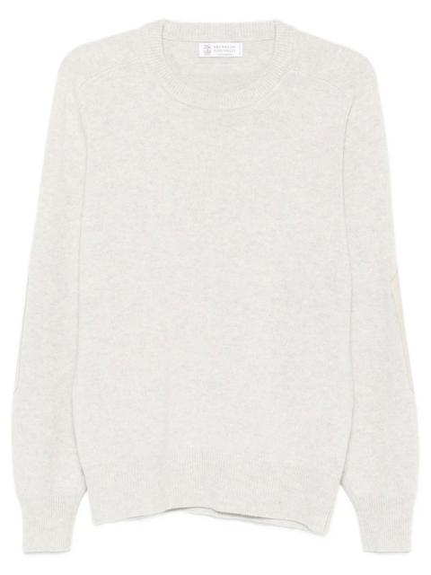Brunello Cucinelli CASHMERE SWEATER WITH PATCHES