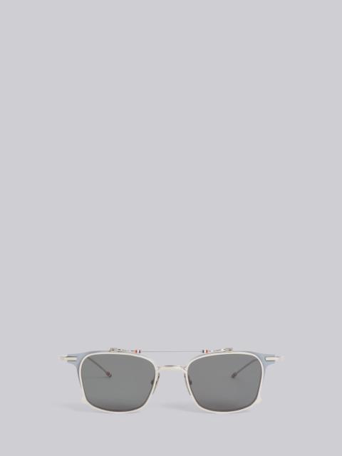 Thom Browne TB817 - Grey Matte Iron Clubmaster Sunglasses