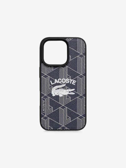 LACOSTE logo-print geometric-pattern iPhone 16 case