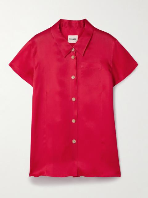 KHAITE Keefe Silk-organza Shirt