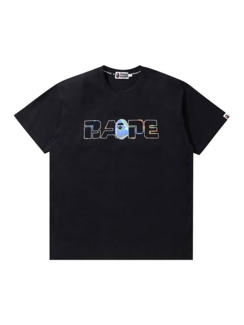 BAPE Relaxed Aurora Logo Tee 'Black'