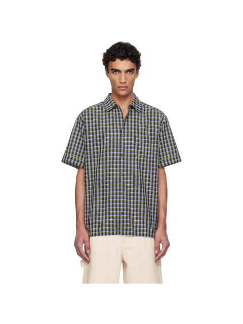 A.P.C. A. P.C. Green & Navy Ross Short-Sleeve Shirt