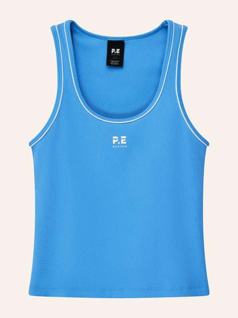 P.E NATION NEXUS RIB TANK IN MARINA & WHITE