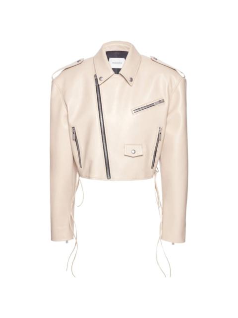 MAGDA BUTRYM cropped leather bicker jacket