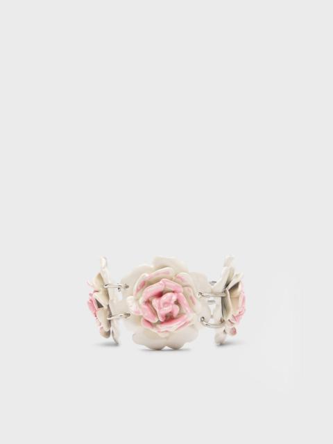 Blumarine METAL BRACELET WITH ENAMELED ROSES