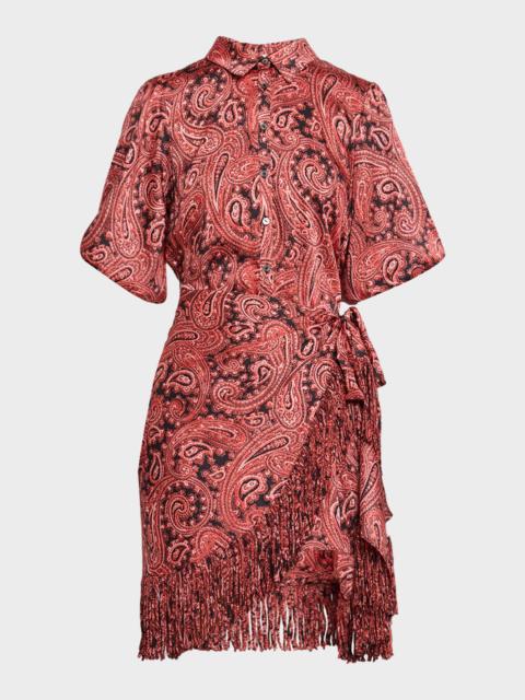 Cinq à Sept Hendrix Paisley Mini Shirtdress