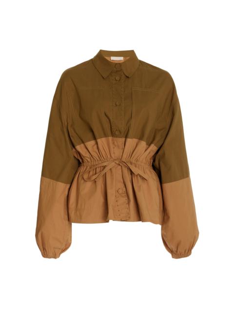 ULLA JOHNSON Arlo Cinched Cotton Utility Jacket khaki