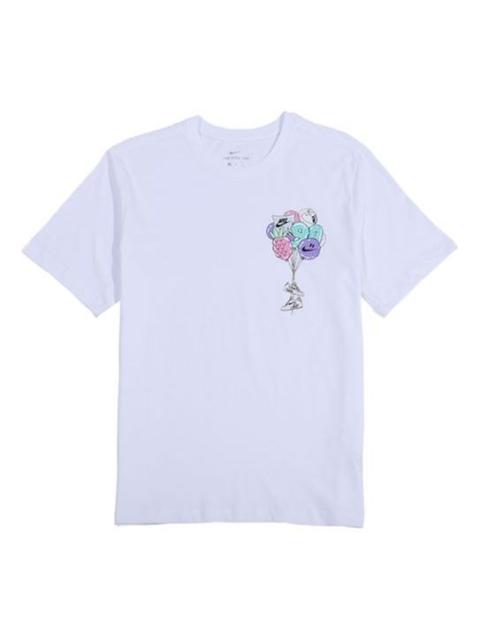 Nike Nike Sportswear Sport Casual Breathable Round Collar Short Sleeved White BQ0705-100