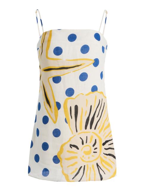 CALA de la CRUZ Ancona Linen Dress multi