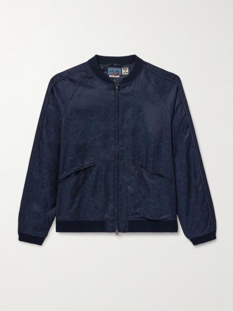 Blue Blue Japan Satin-Jacquard Bomber Jacket