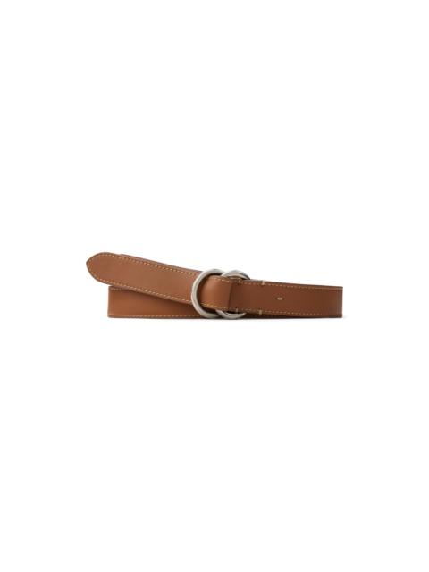 Ralph Lauren Men's O-Ring Skinny Leather Belt - Gold