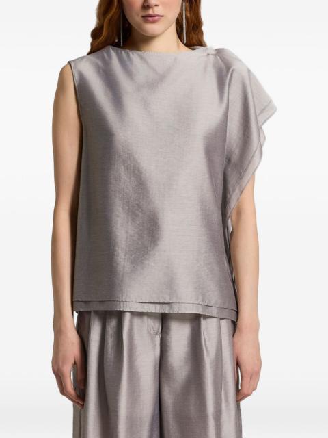 PESERICO ruffled sleeveless top