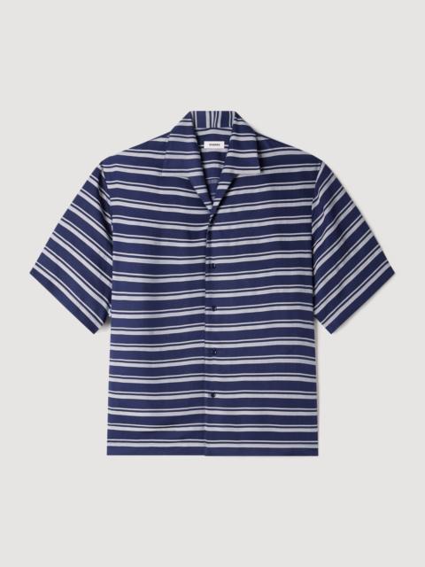 Sandro STRIPED BOAT NECK SHIRT