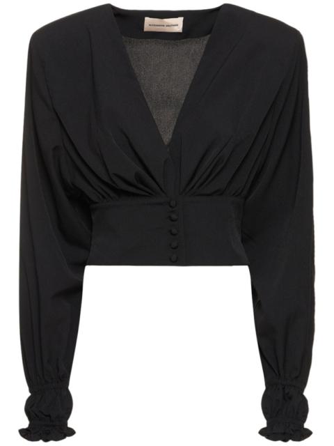 ALEXANDRE VAUTHIER Gathered crepe crop top