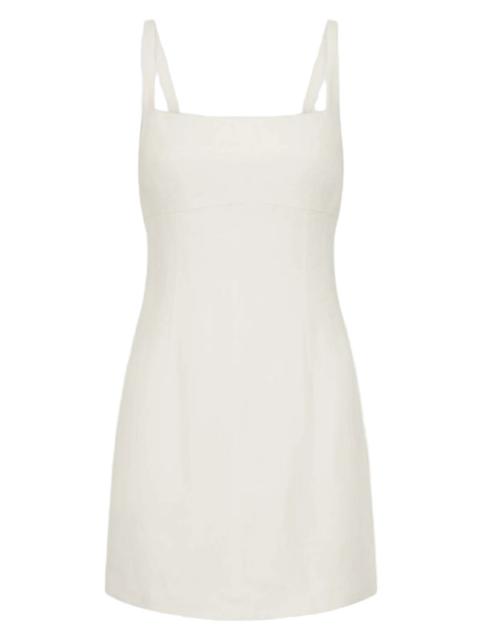 ST. AGNI Tailored Square Neck Mini Dress in Off White